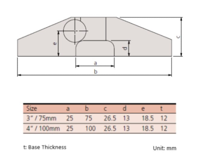 Mitutoyo, 050083-10 Mitutoyo Depth Base Attachment for 4", 6" & 8" Mitutoyo Calipers