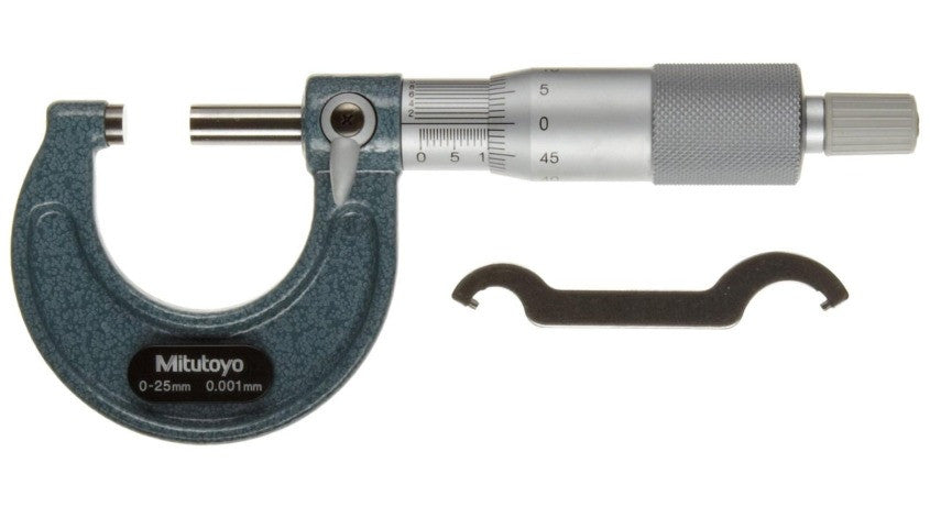 Mitutoyo, 103-129 Mitutoyo Micrometer 25mm, .001mm Grad