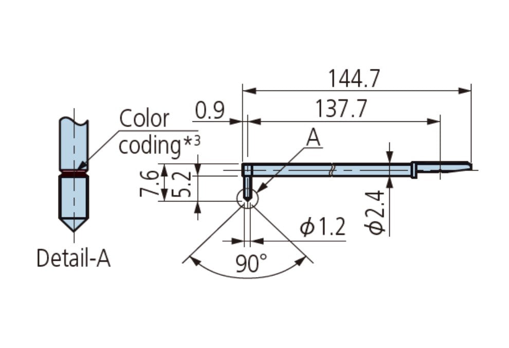 Mitutoyo, 12AAB414 Mitutoyo SJ-400 Series Deep Hole Stylus 3X