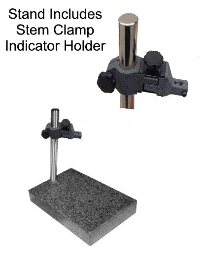 Precision Granite, 12x18x2 Comparator Stand w/ Stem Clamp - A Grade