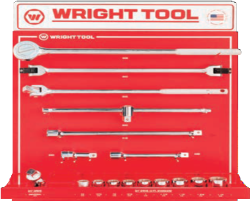 Wright Tools, 16 Pc. 3/4" Dr. 12 Pt. Sockets, Handles & Attachments