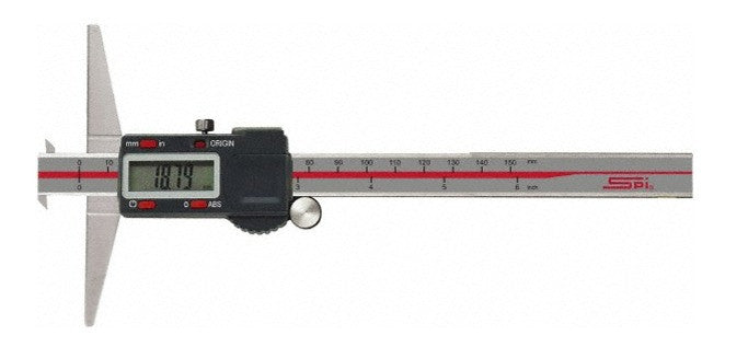 SPI, 17-609-9 SPI Digital Depth Gage Double Hook, 8"