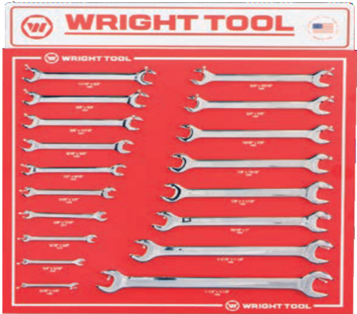 Wright Tools, 18 Pc. Fractional Open End Wrenches