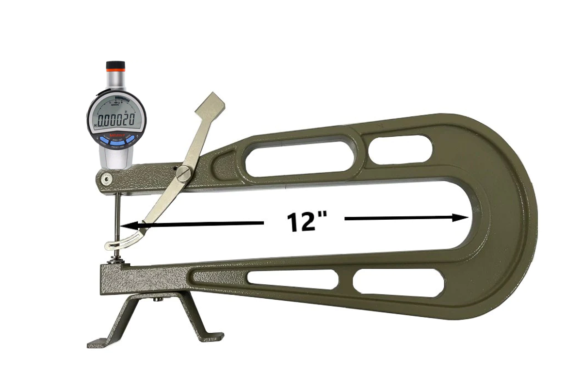 GreatGages, 309-290HR 12" Deep Throat Thickness Gage 0-1", 12" Reach, .00005" Resolution