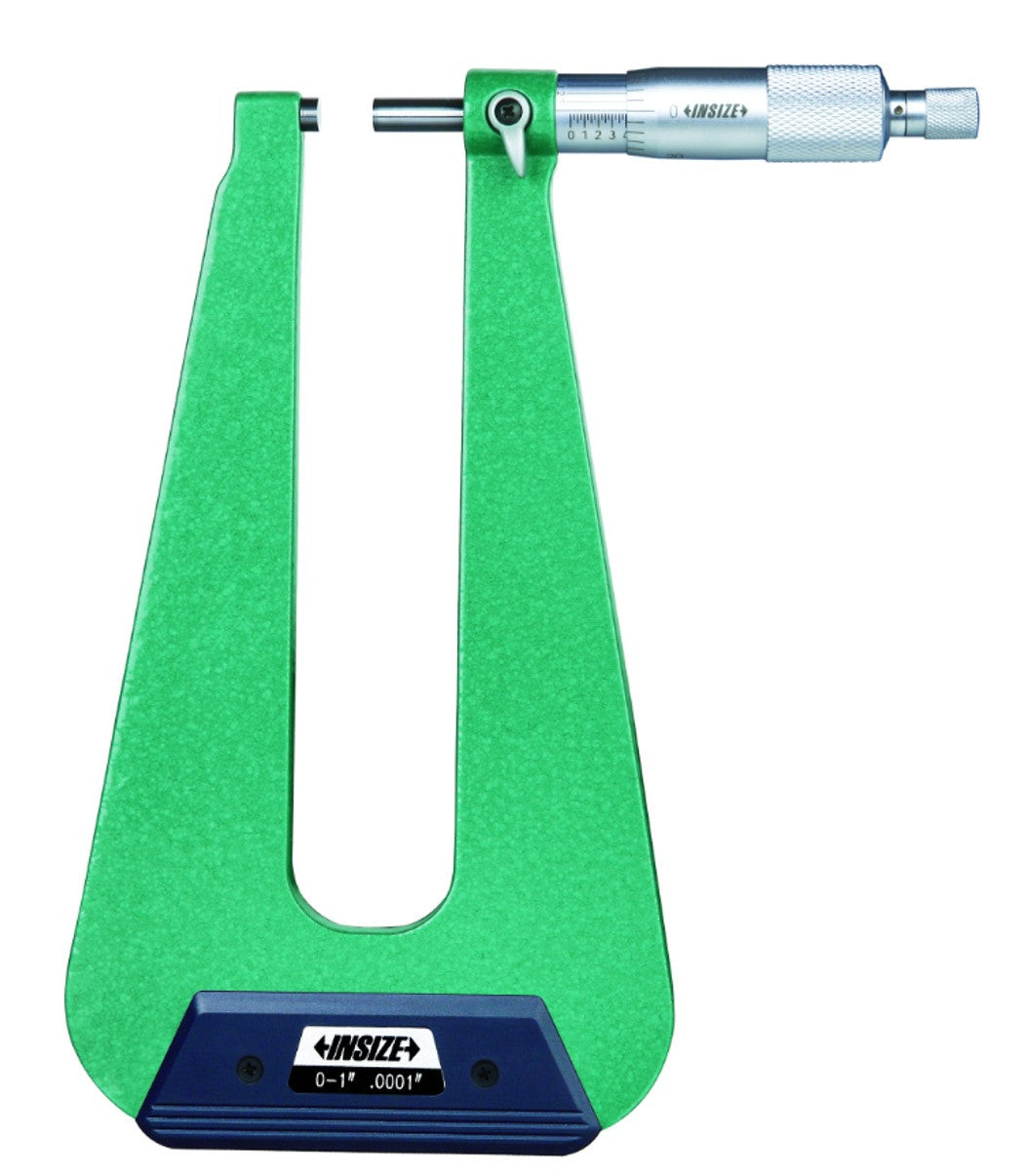 Insize 3239 13 Insize Deep Throat Micrometer 0 1 Range 6 Deep American Tool Shop