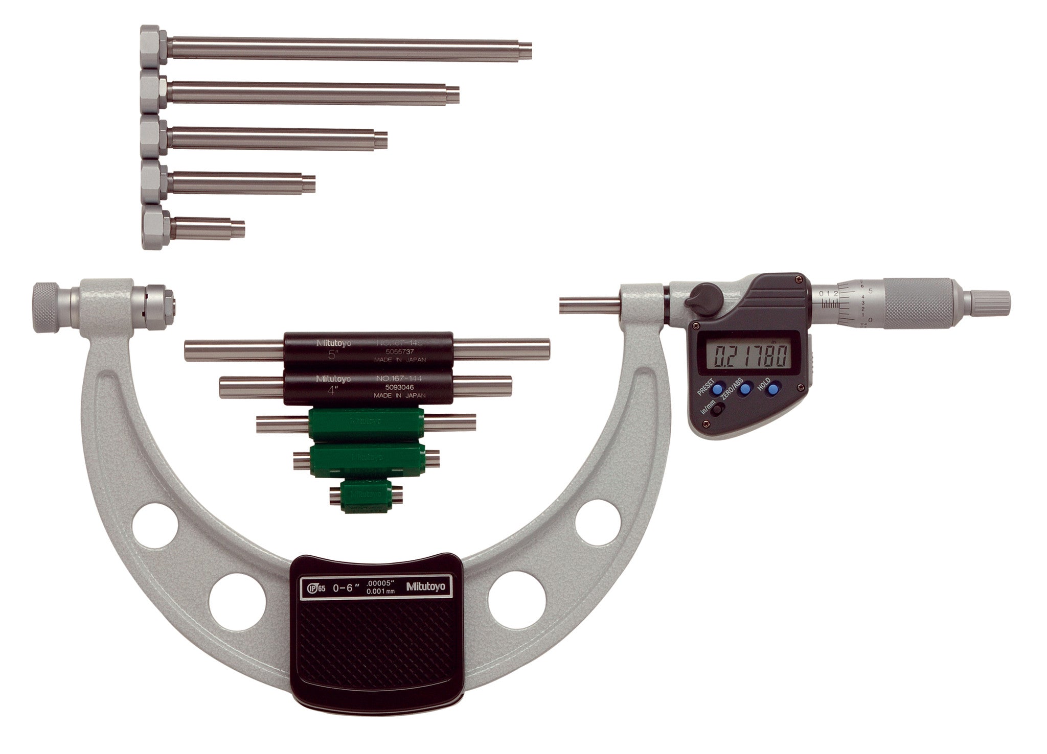 Mitutoyo, 340-351-30 Mitutoyo Interchangeable Anvil Micrometer, 0-6"