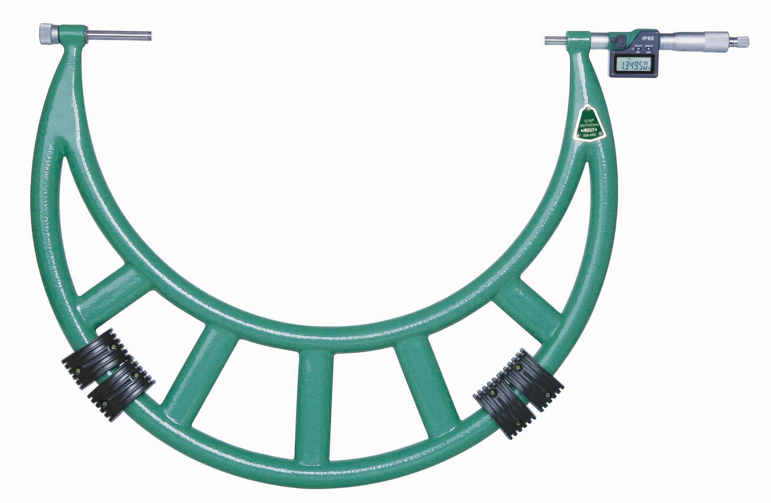 Insize, 3506-400E INSIZE Electronic Micrometer w/ Interchangeable Anvils 12-16"