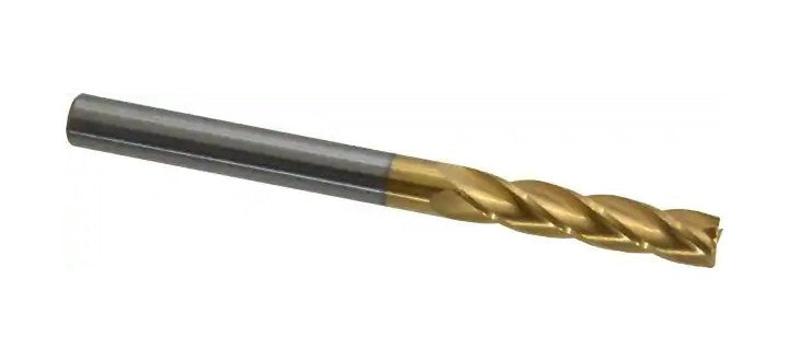 SPI, 45-394-4 TiN Coated 4-Flute End Mill 0.25" x 3" OAL