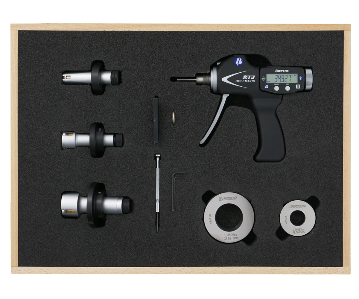 GreatGages, 54-344-003-0 Fowler Bluetooth XT Holematic 2" - 2-5/8" Pistol Grip Groove Set