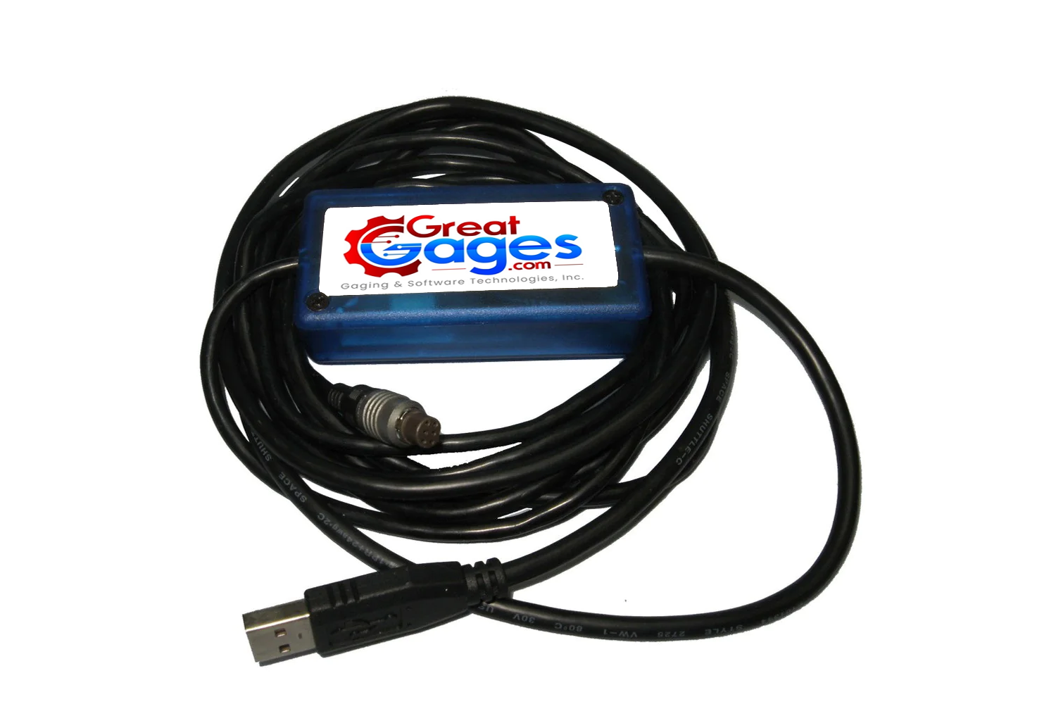 US Made, 600-500-KB-USB Mitutoyo Round 6-Pin to USB Direct Cable