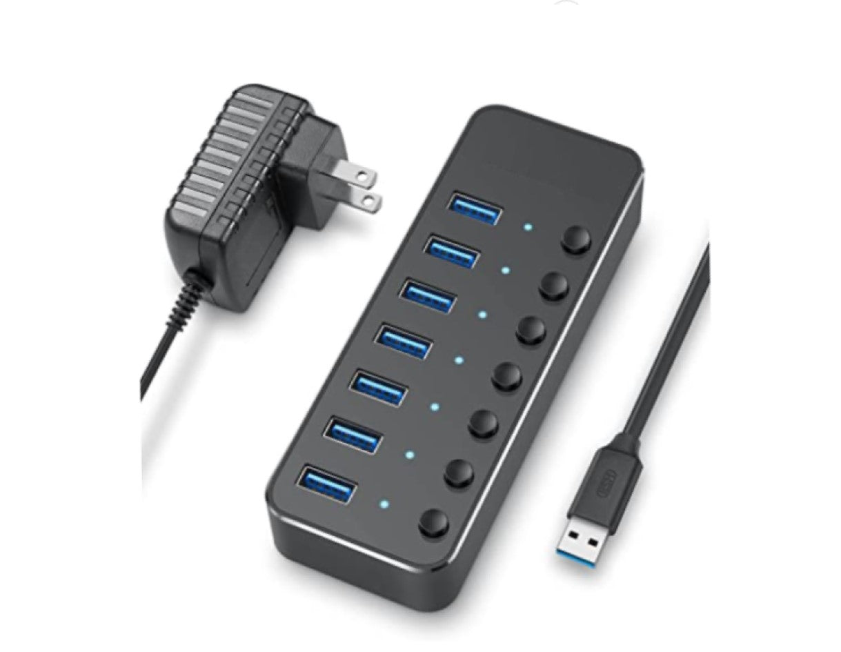 GreatGages, 7-Port USB 3.0 Hub with On Off Switches