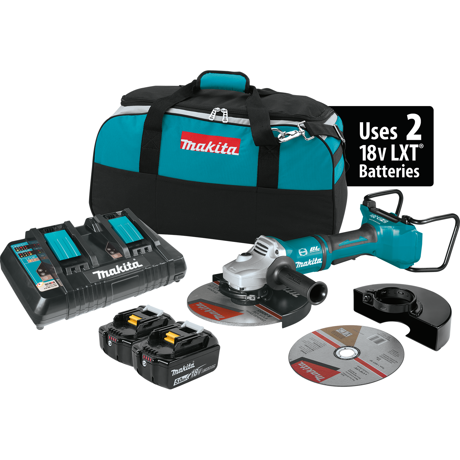 Makita, 9" Paddle Switch Cut‑Off/Angle Grinder Kit, with Electric Brake  - XAG13PT1