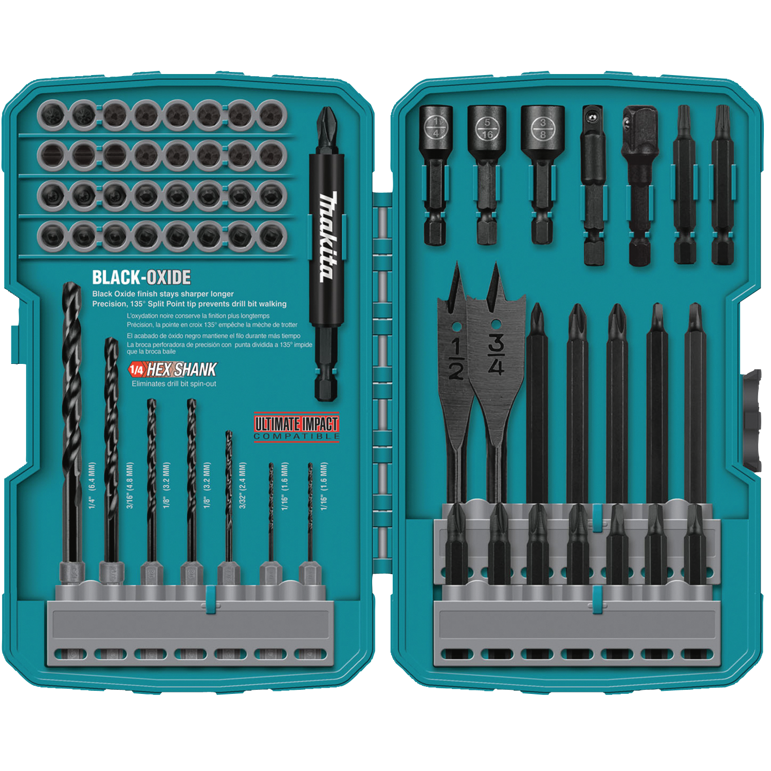 Makita, Contractor‑Grade Bit Set, 70‑Pc. - T-01725