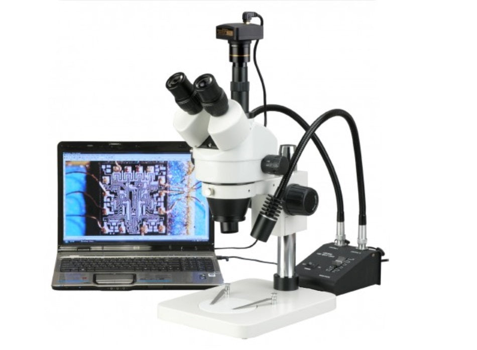 GreatGages, SM1TSW2 Video Microscope, 3.5X - 225X Zoom w/ 10MP USB Camera & LED Light